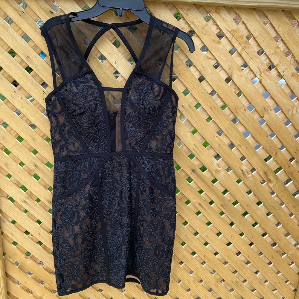 BCBGMaxAzria Short Black Evening Dress